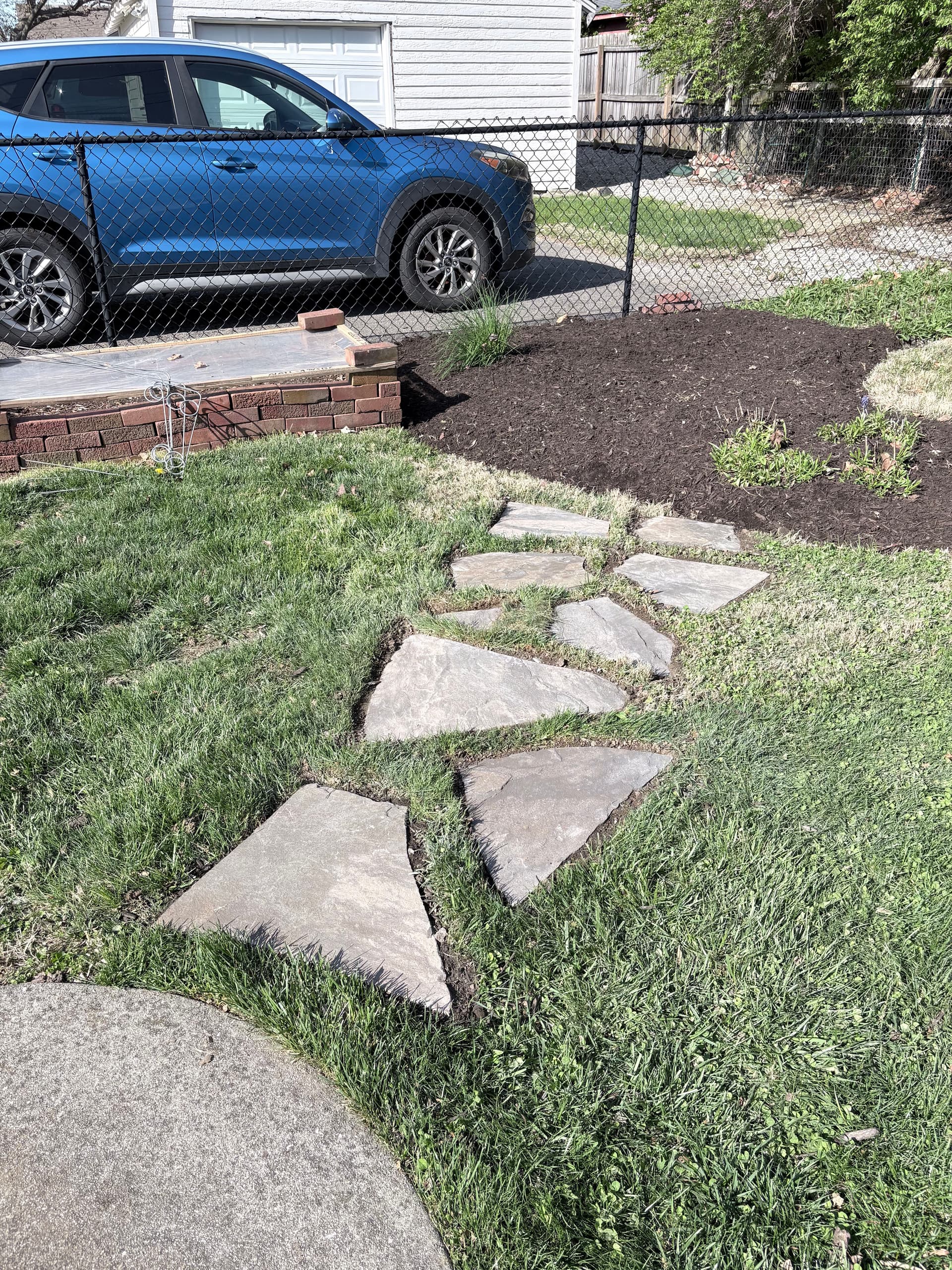 Flagstone Path Installation in Broad Ripple Indiana