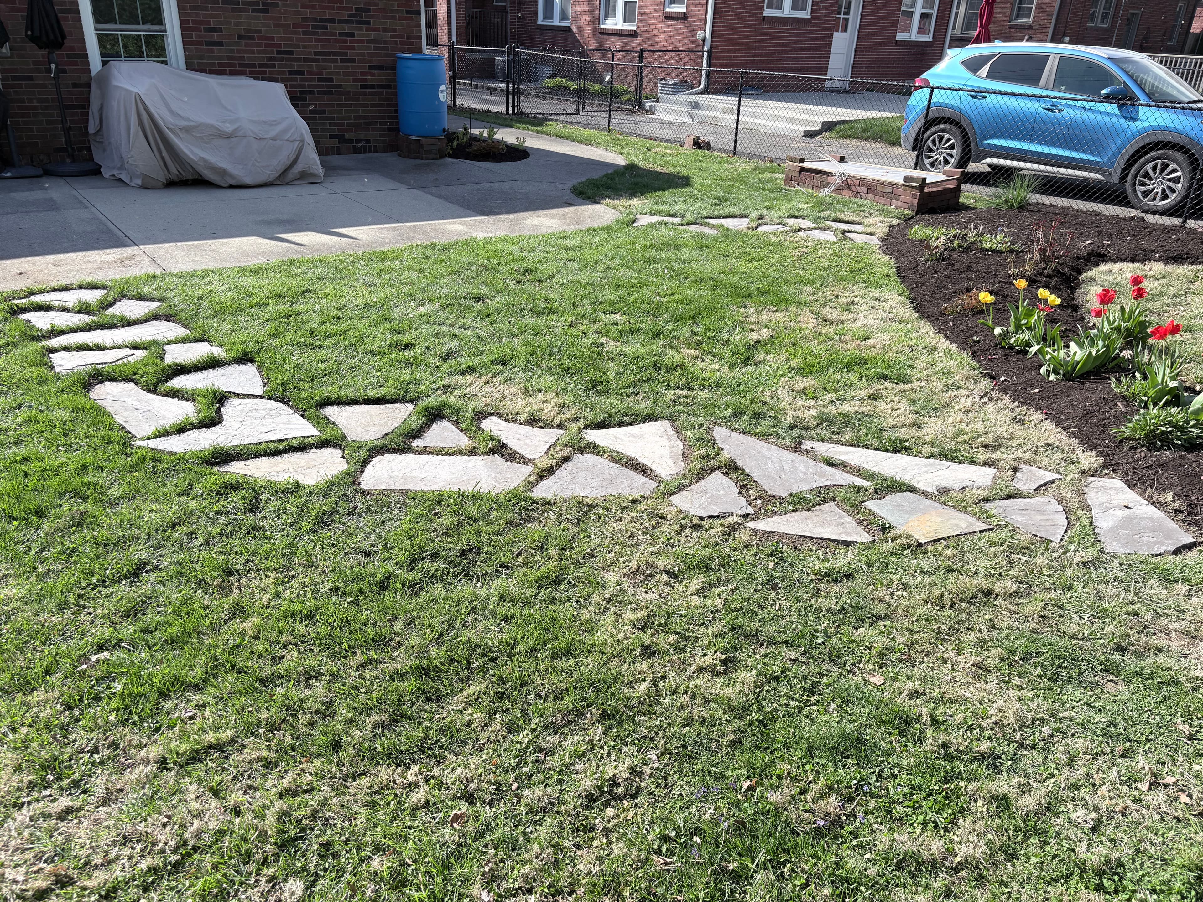 Project Flagstone Path Installation in Broad Ripple Indiana image