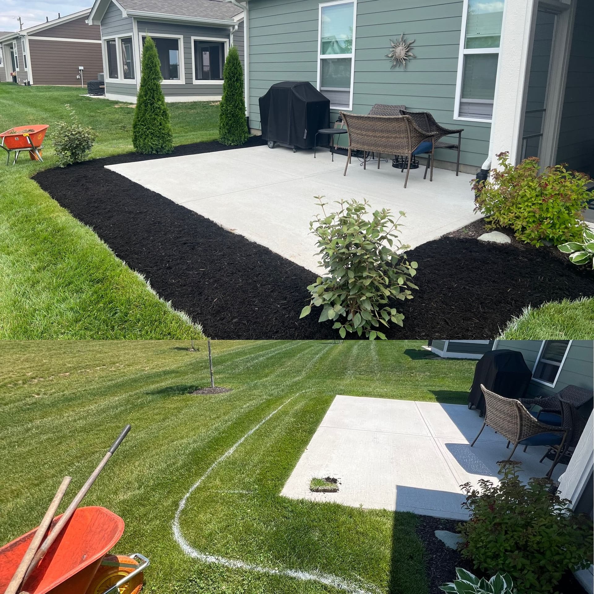 Arborvitae and Viburnum Planting Ties a Backyard Patio Together image