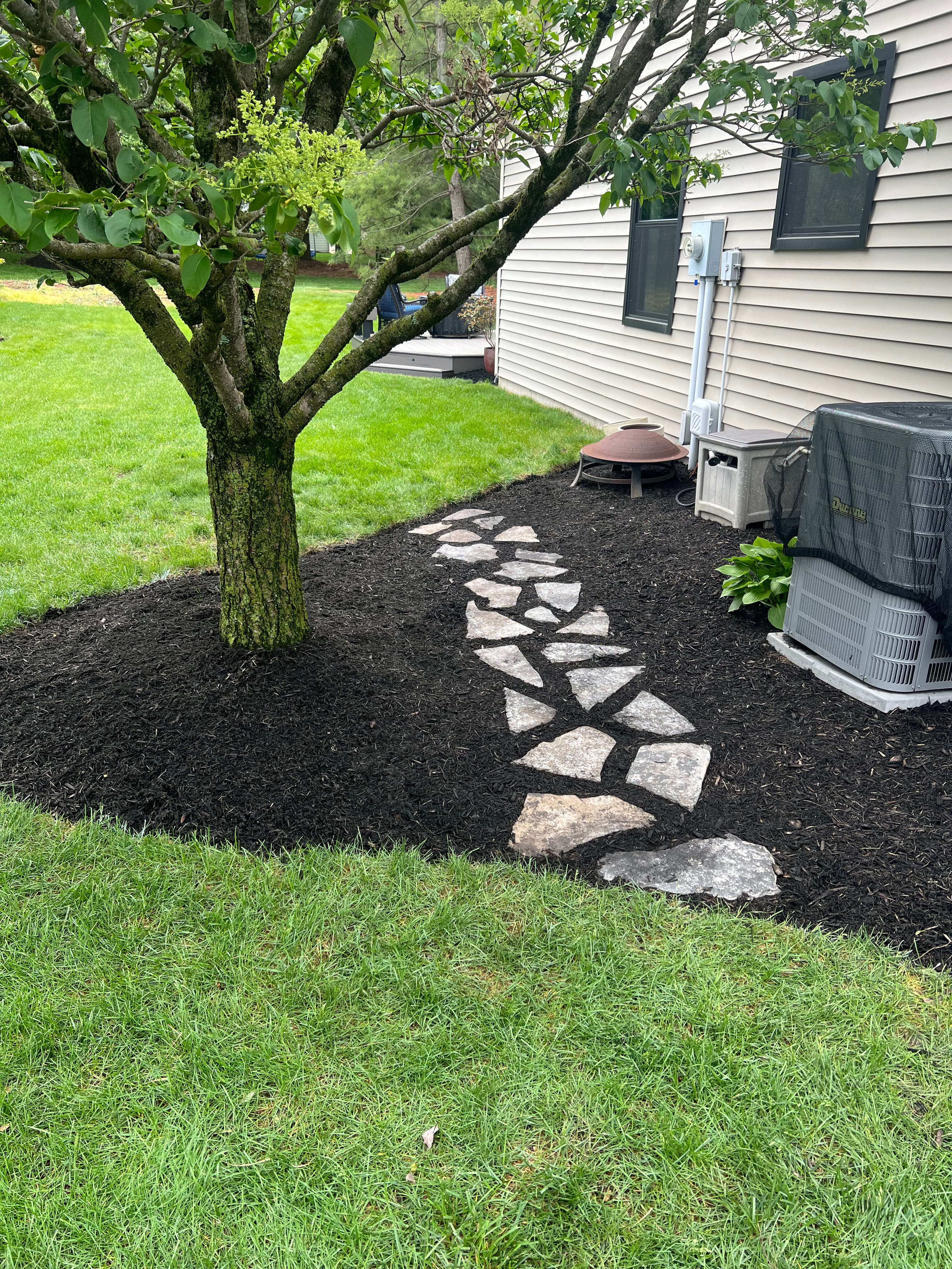 Project Flagstone Walkway and Fresh Mulch in Fishers Indiana image