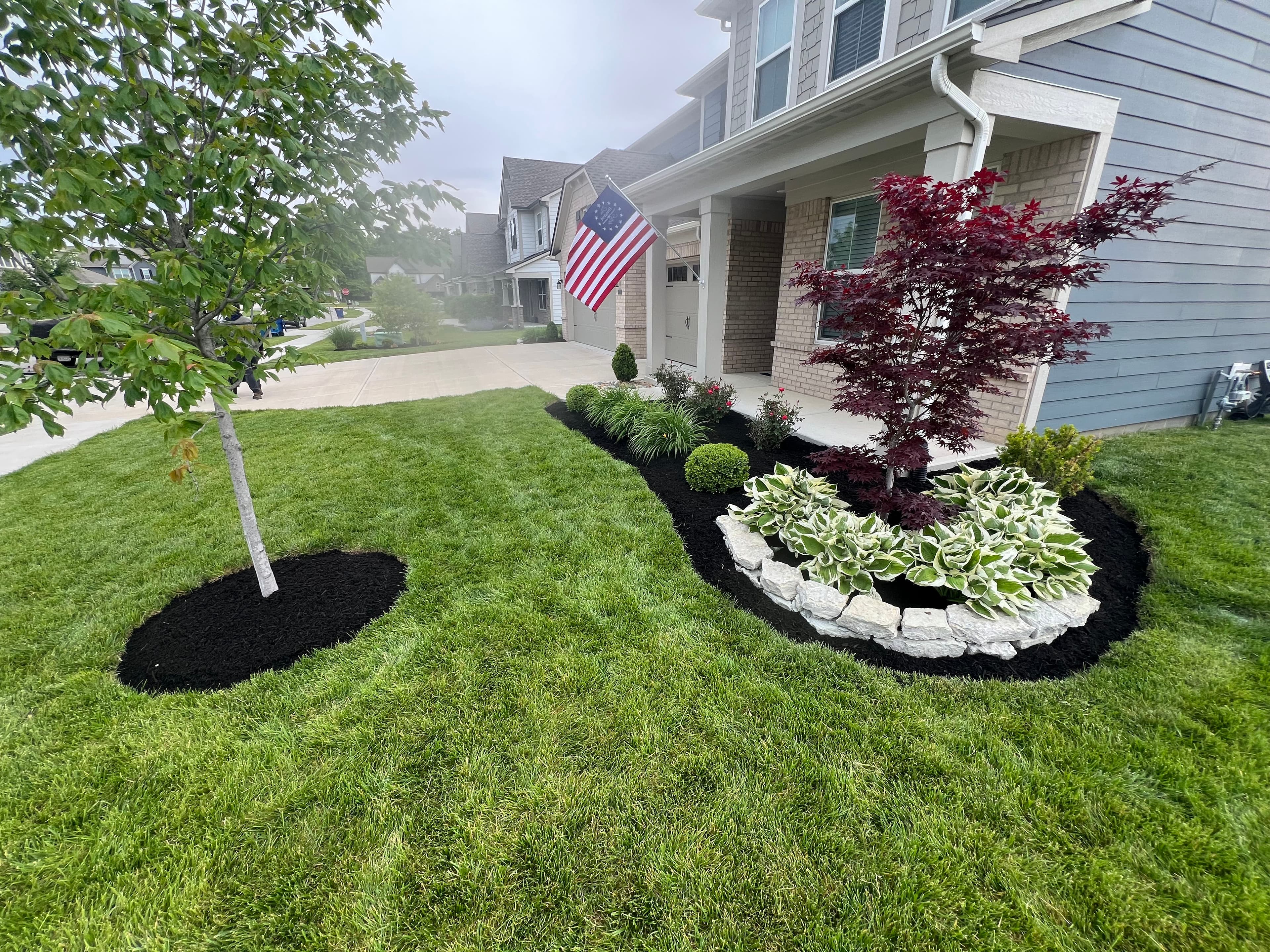 Project Fresh Black Mulch Beds That Actually Make the Whole Yard Pop in McCordsville image