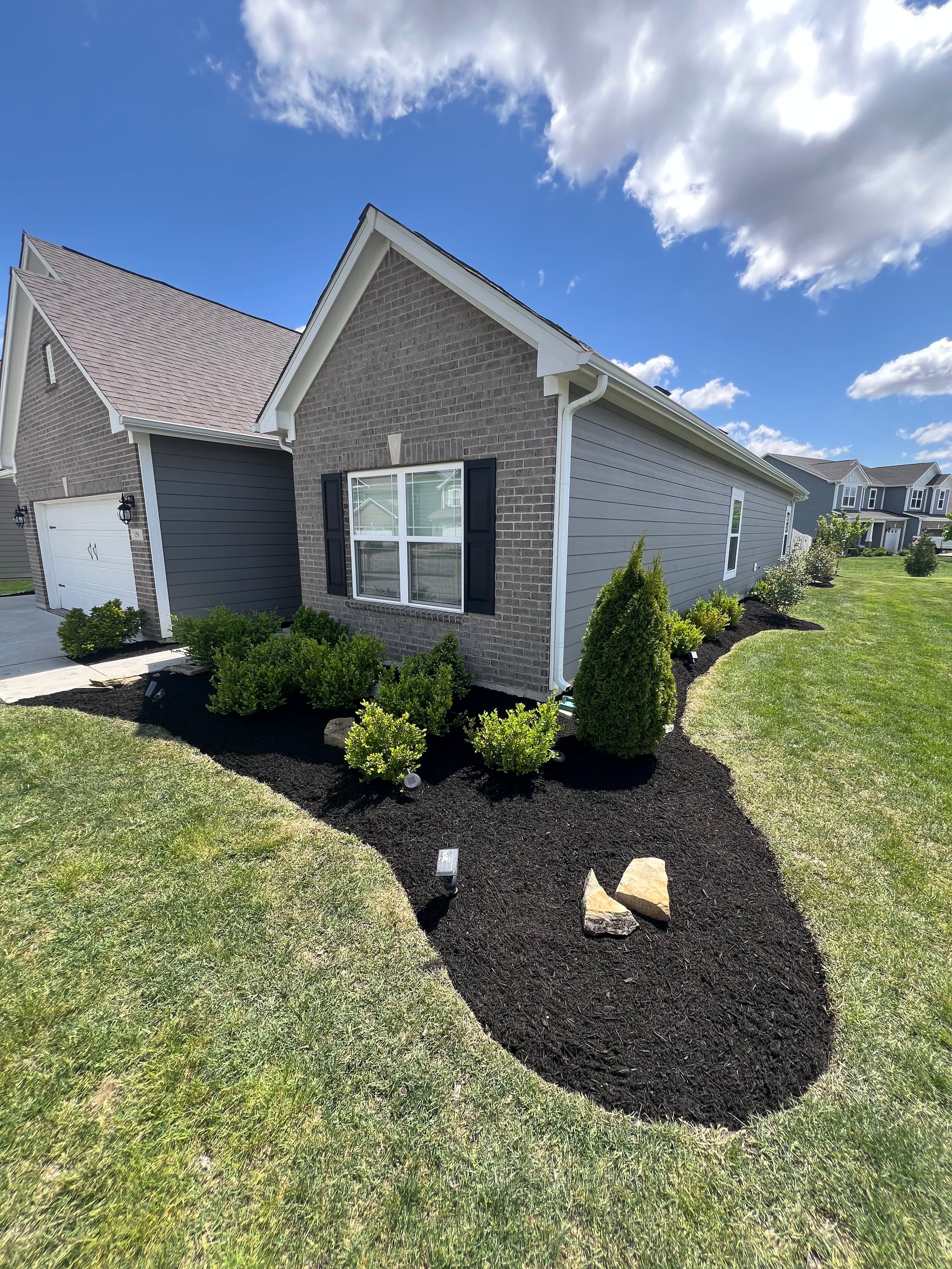 Project Fresh Mulch Installation Gives Pendleton Home Sharp Curb Appeal image