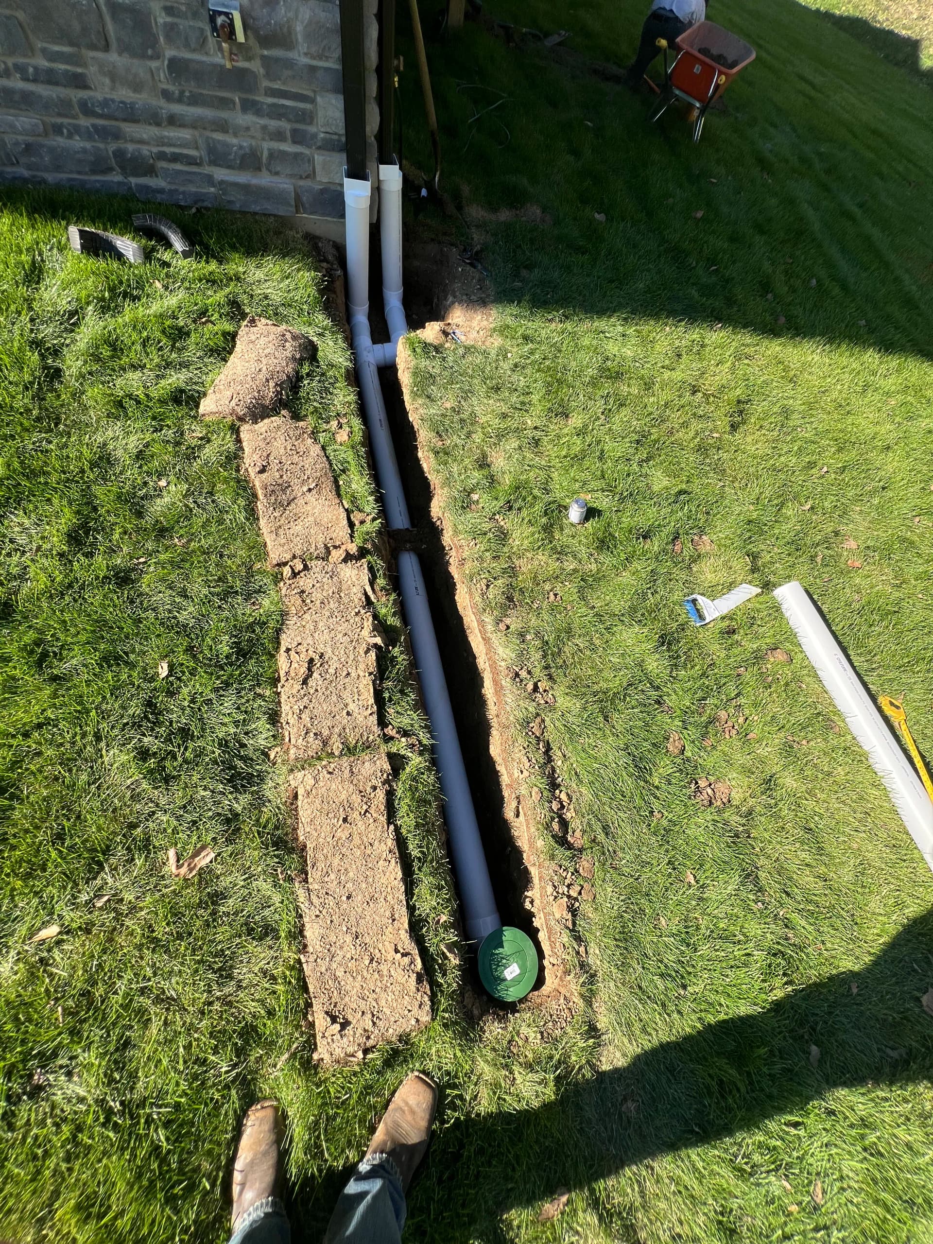 Gutter Pop-Up Drainage Install Fixes Soggy Backyard in Fortville image