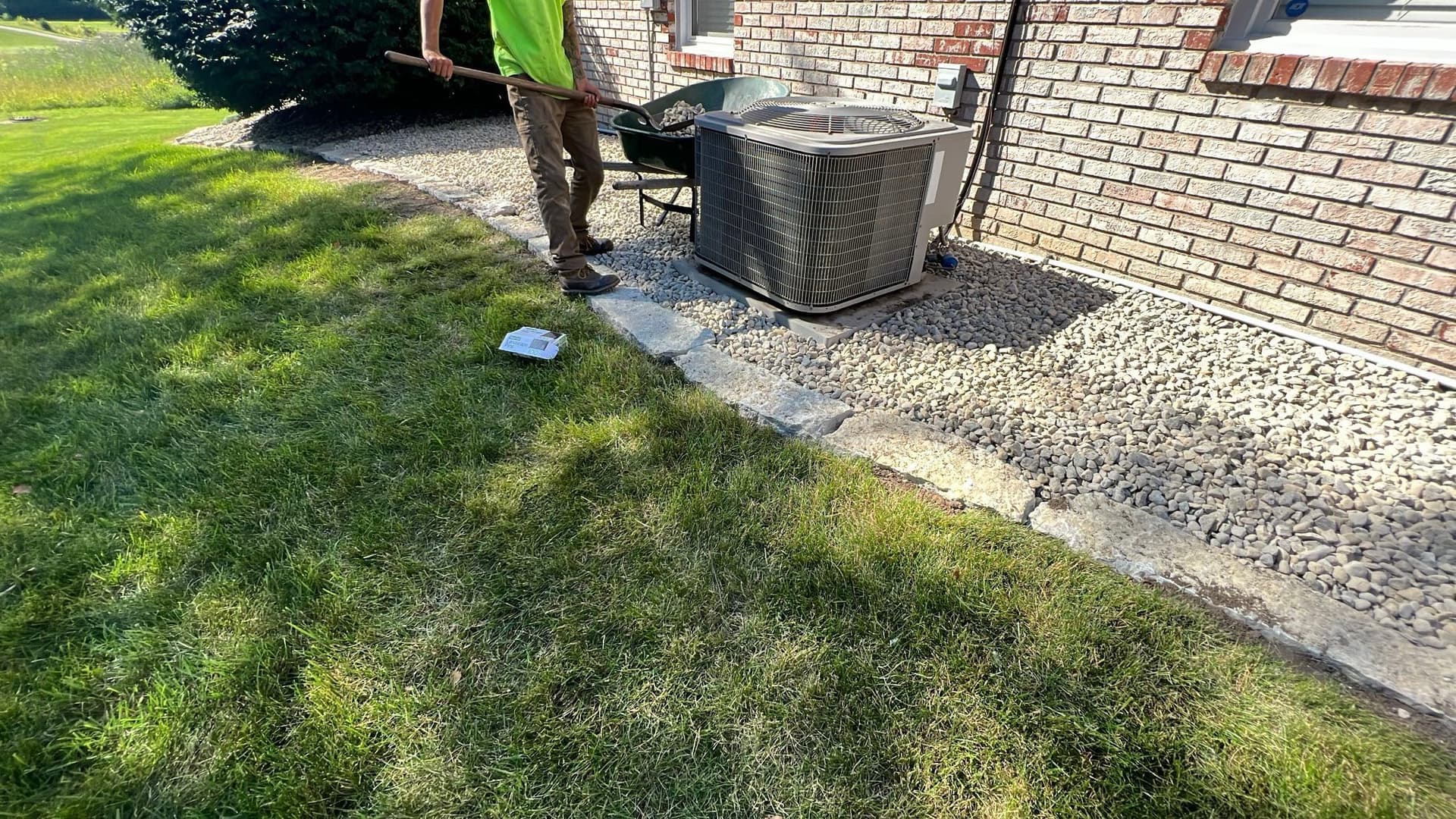 Beautiful River Rock and Natural Stone Edging in Fishers Indiana image