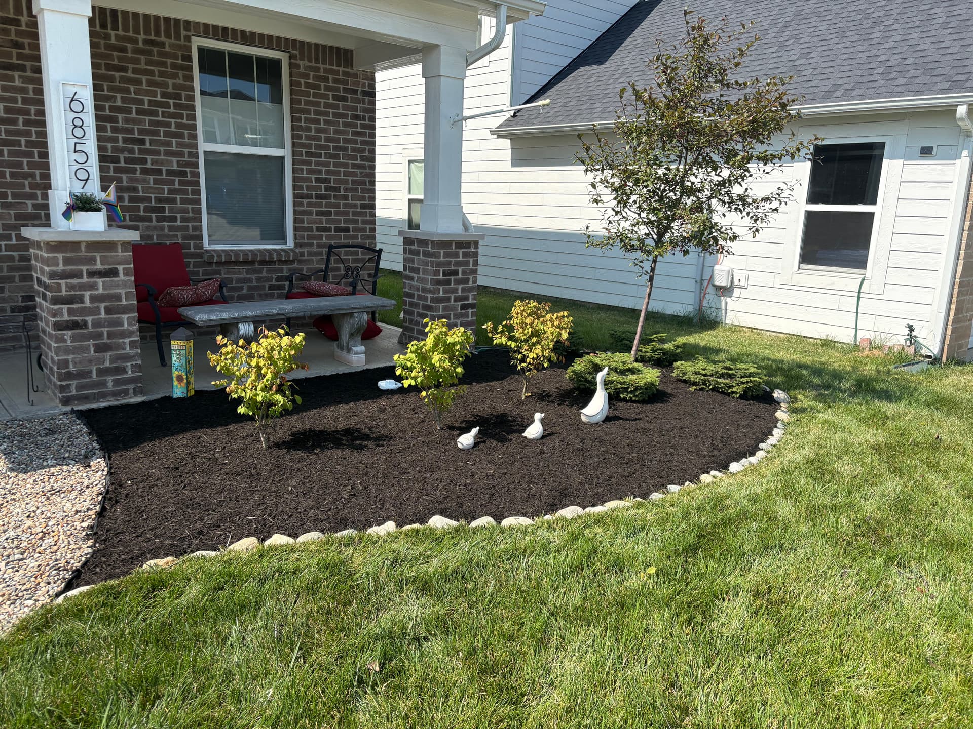 Fresh Mulch Install Gives McCordsville Home Serious Curb Appeal image