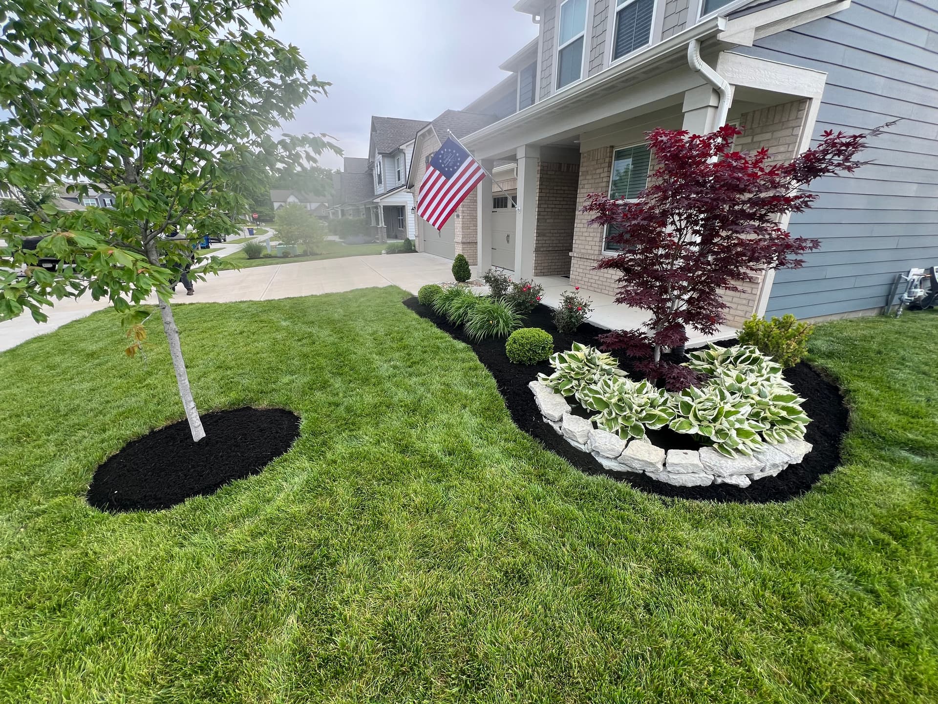 Fresh Black Mulch Beds That Actually Make the Whole Yard Pop in McCordsville image