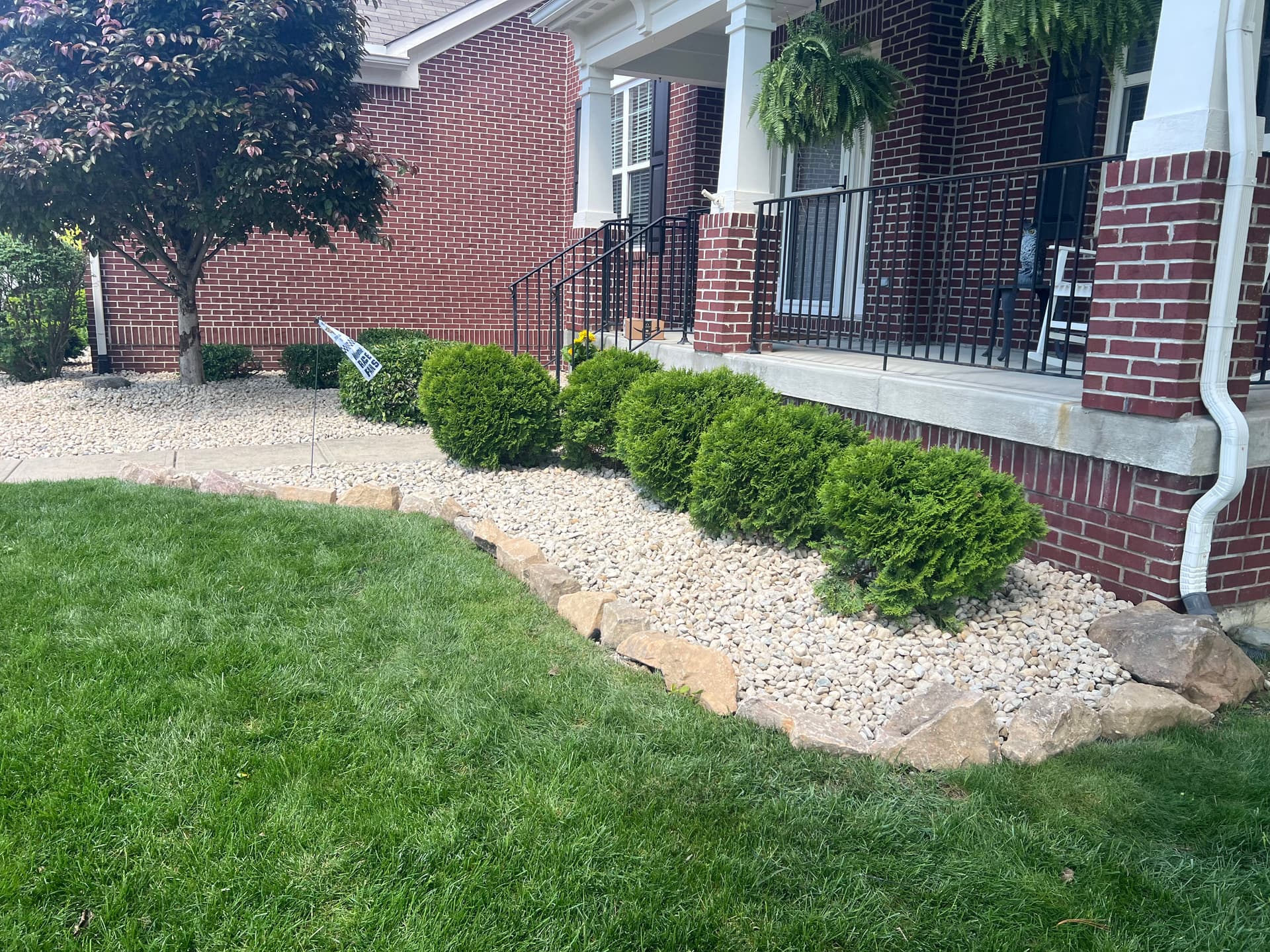 River Rock and Sandstone Edging Upgrade in Fishers image