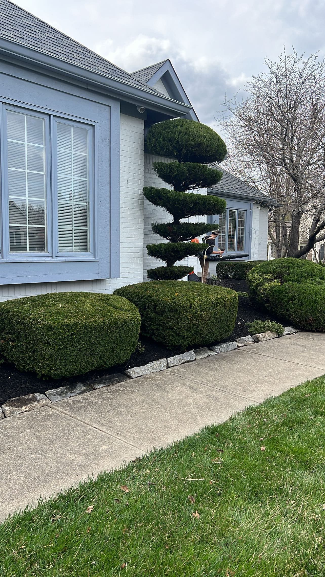 Bush Trimming and Mulch Beds Done Right Near Geist Reservoir image